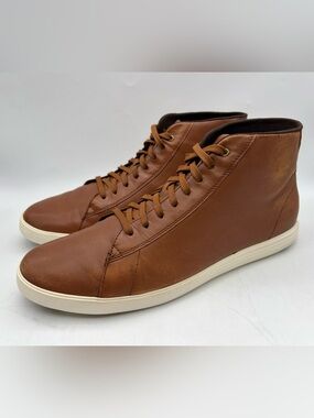 Cole Haan Grand Crosscourt Hi Top Sneakers Men’s Size 12 Woodbury Leather